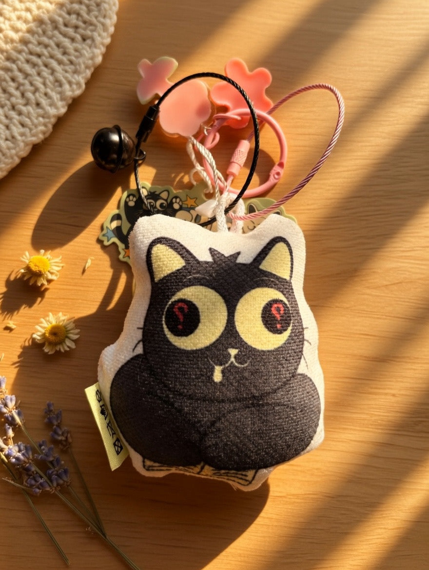 Small Plush Cat Keychain