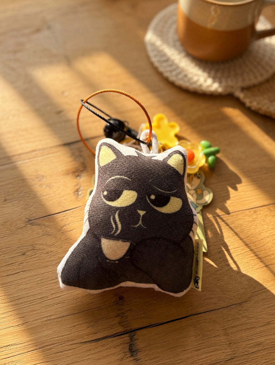 Small Plush Cat Keychain