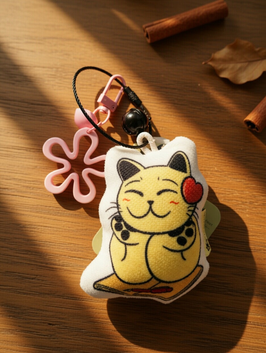 Small Plush Cat Keychain