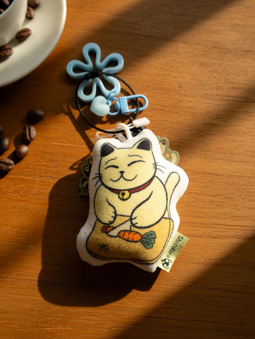 Small Plush Cat Keychain