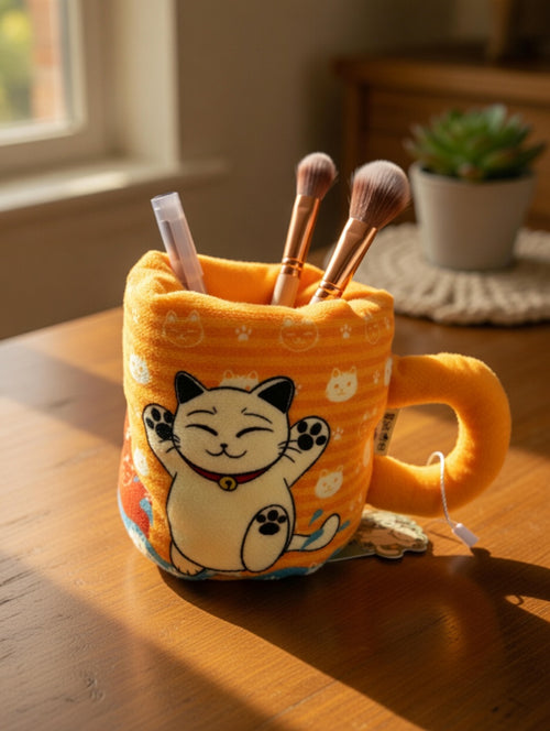 Cat Illustration Mug Organizer