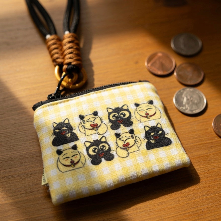 Cat-Themed Mini Crossbody Pouch