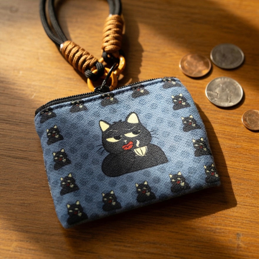 Cat-Themed Mini Crossbody Pouch