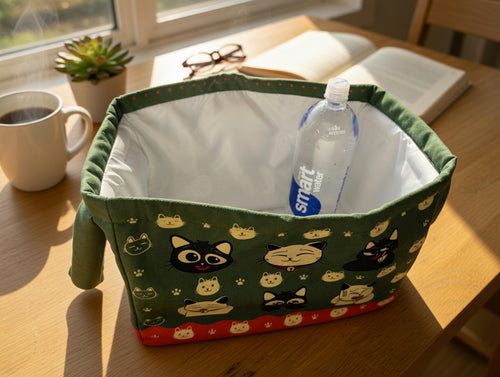 Cat-Themed Soft Storage Basket