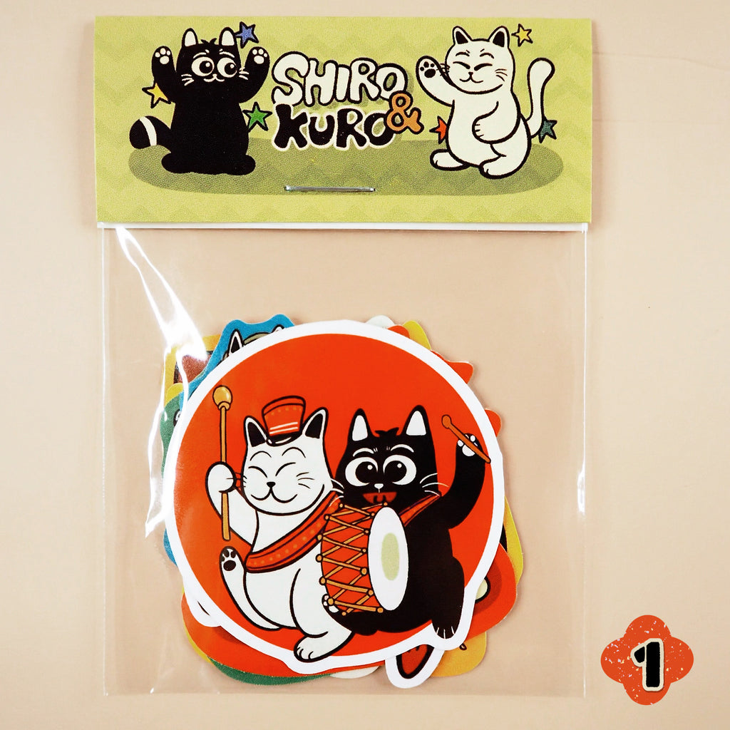 Cat-Illustration Sticker Pack (2inches*8 pieces a pack)