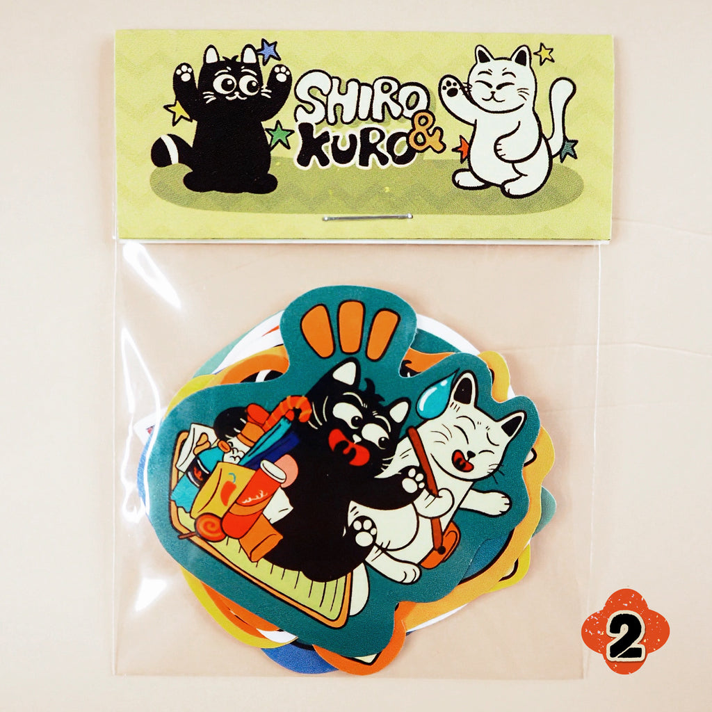 Cat-Illustration Sticker Pack (2inches*8 pieces a pack)