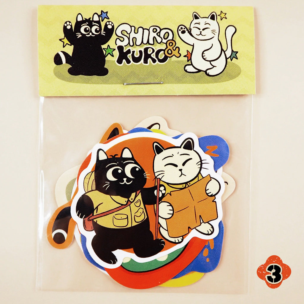 Cat-Illustration Sticker Pack (2inches*8 pieces a pack)