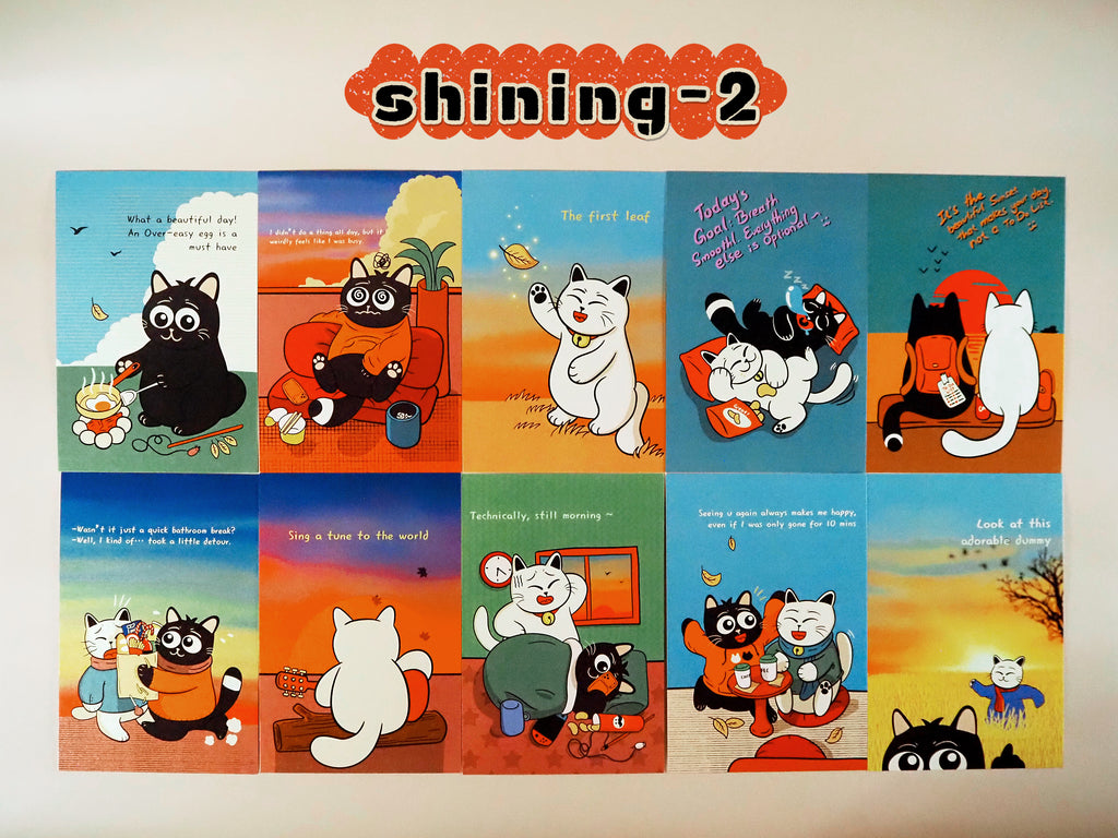 ShiroKuro Cat Everyday Moments Postcard Set (Pack of 10)