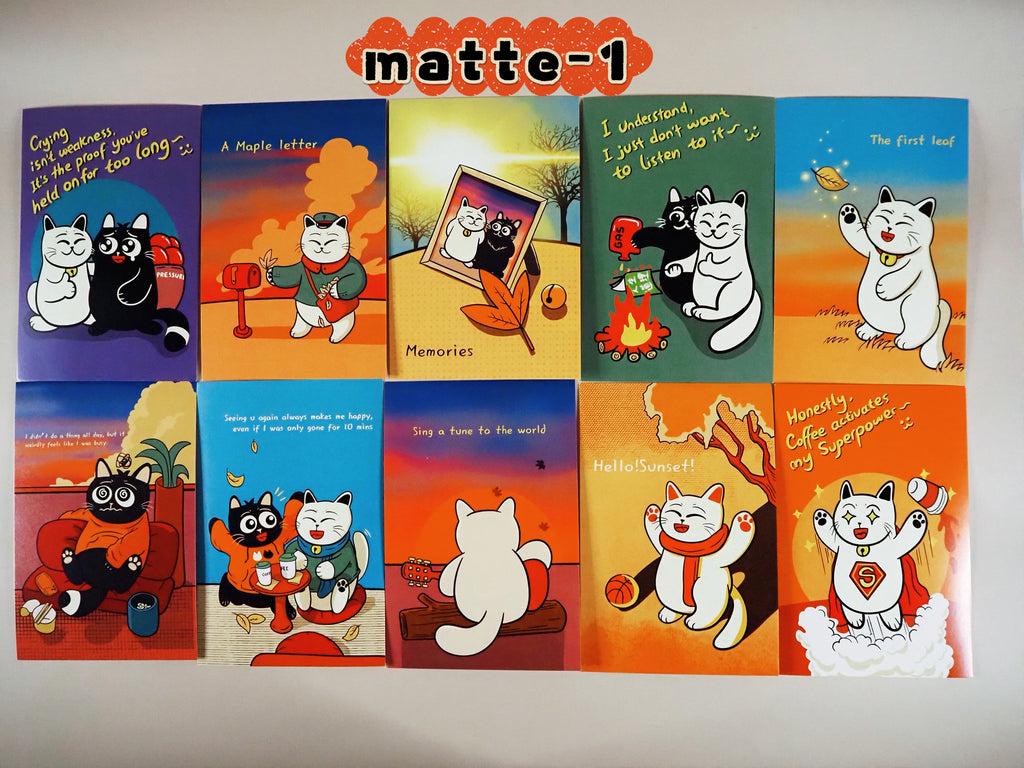 ShiroKuro Cat Everyday Moments Postcard Set (Pack of 10)