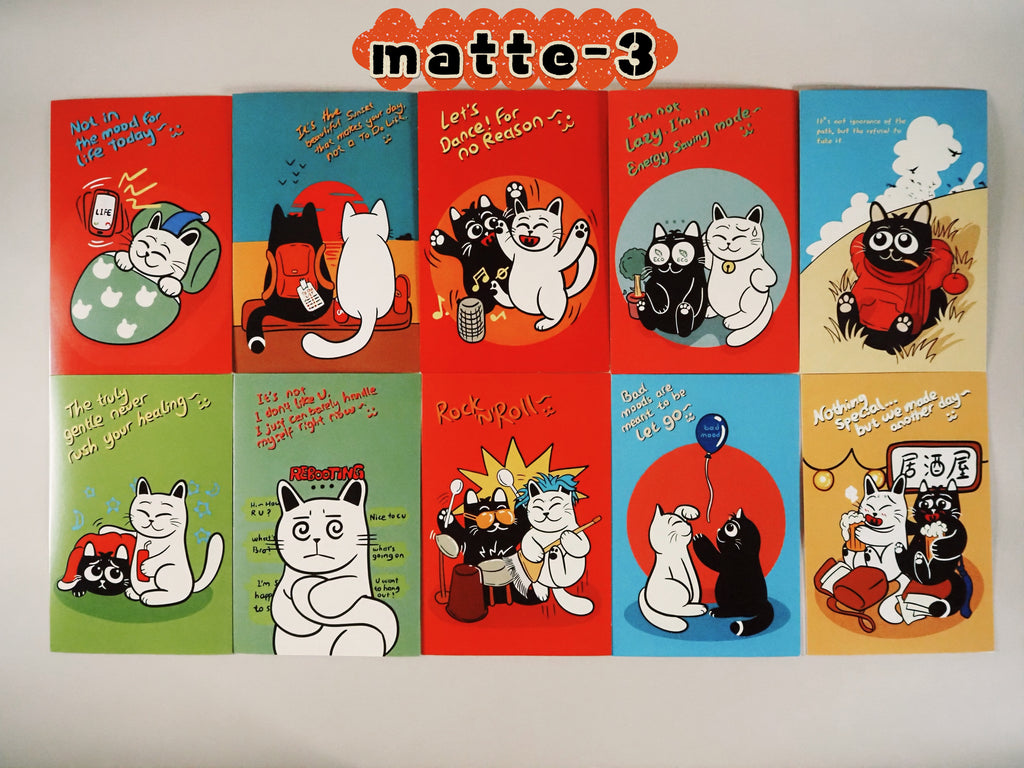 ShiroKuro Cat Everyday Moments Postcard Set (Pack of 10)