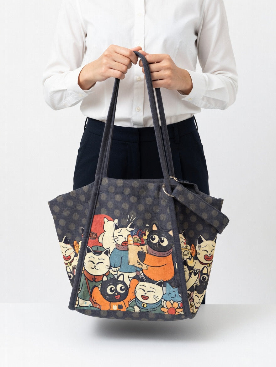 Cat Everyday Structured Tote Bag