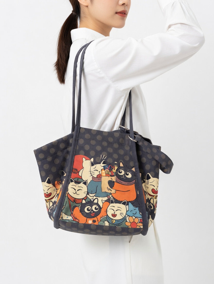 Cat Everyday Structured Tote Bag