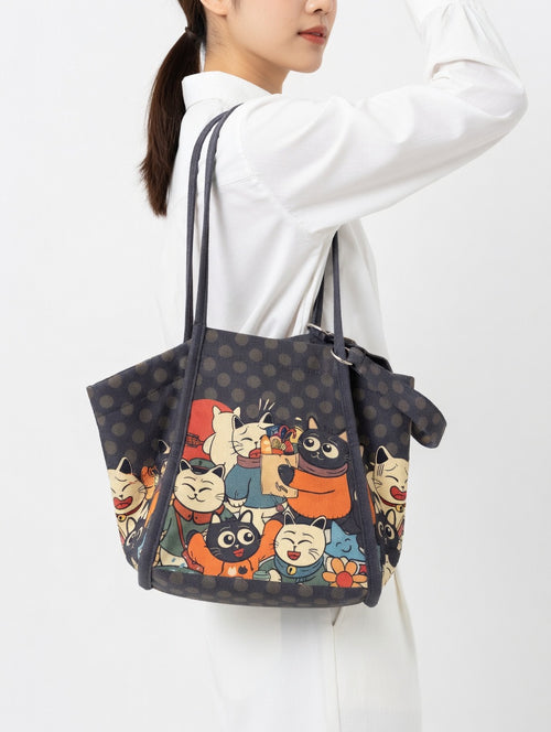 Cat Everyday Structured Tote Bag