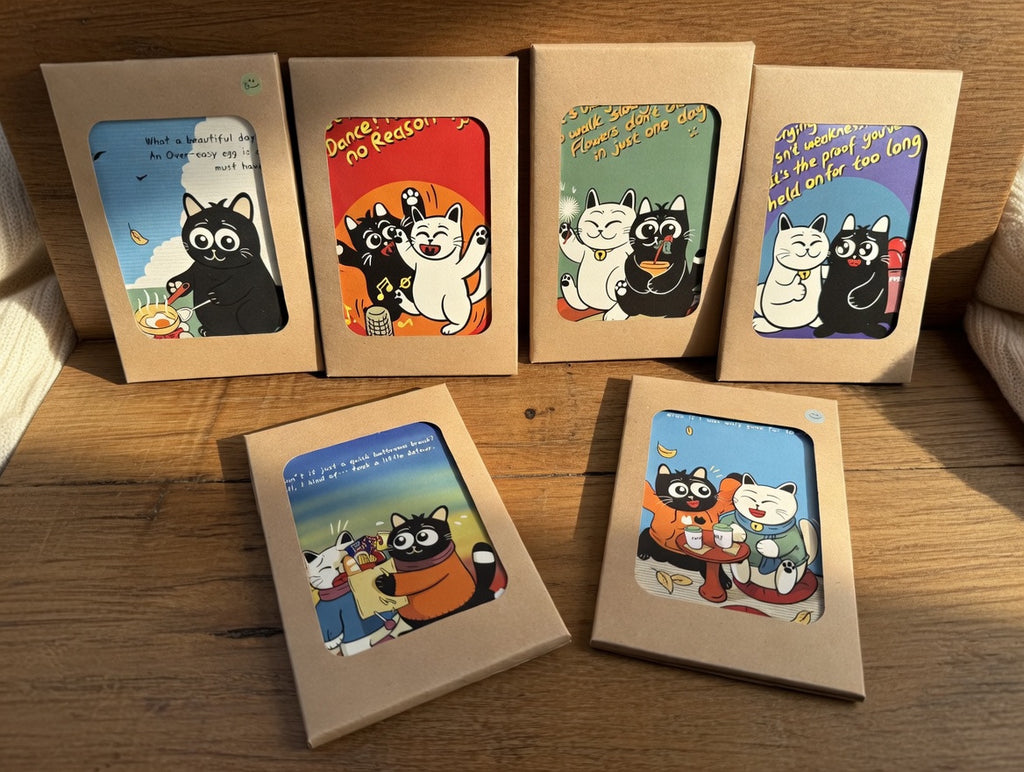 ShiroKuro Cat Everyday Moments Postcard Set (Pack of 10)