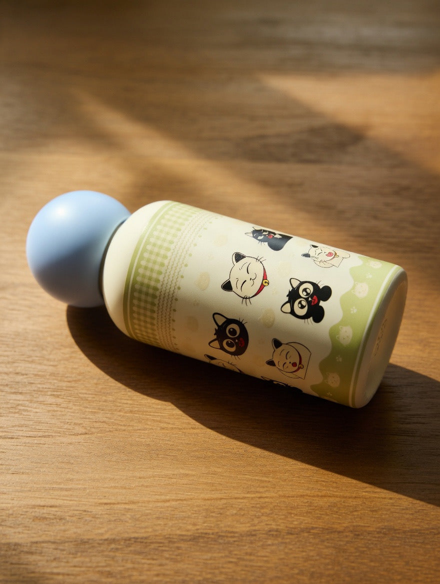 Cat-Themed Insulated Bottle