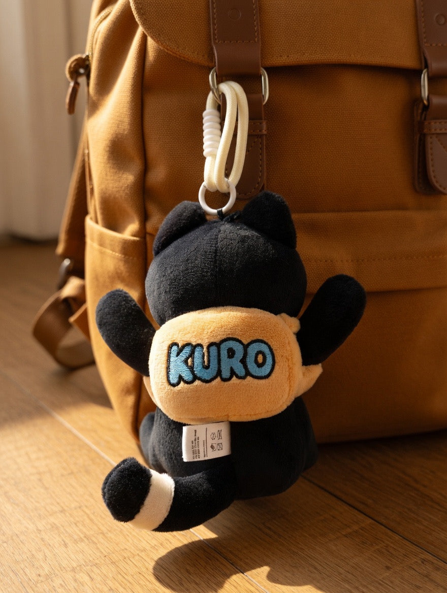 Kuro Plush Cat with backpack