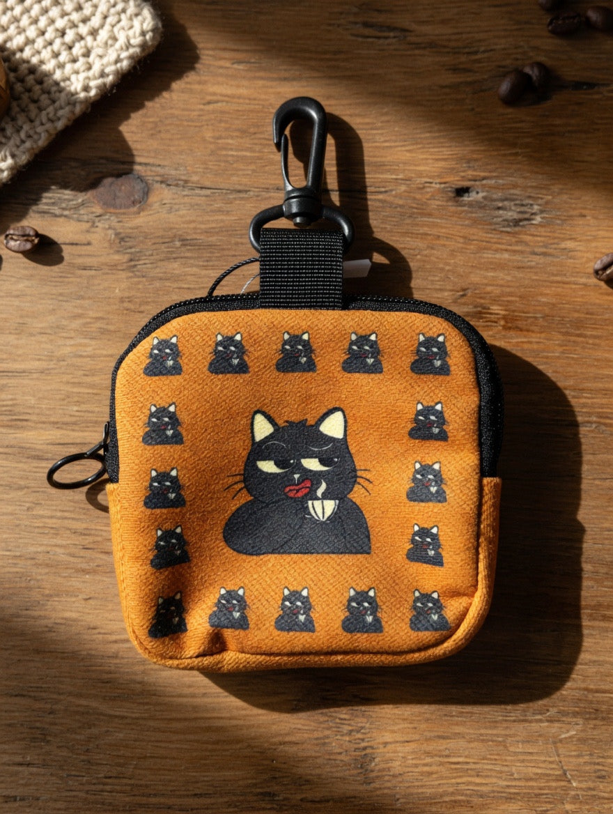 Cat-Themed Mini Utility Pouch
