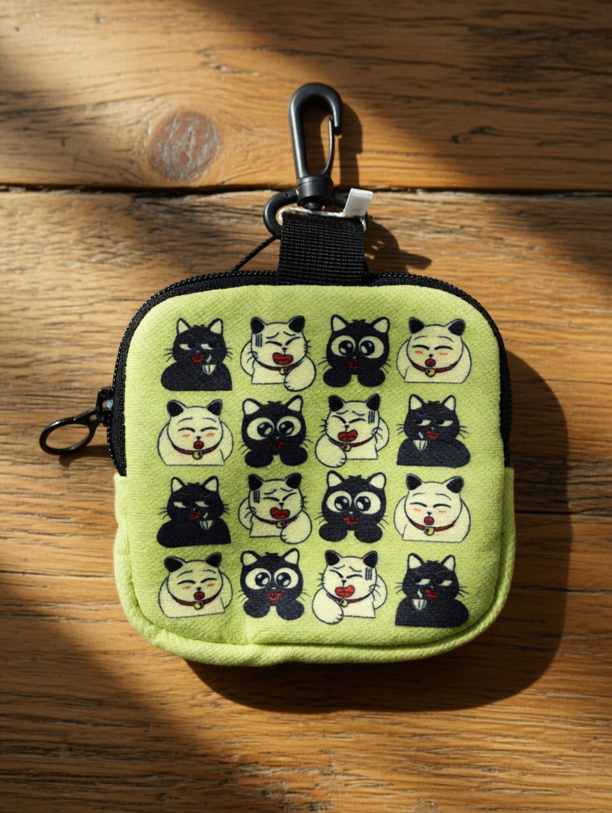 Cat-Themed Mini Utility Pouch
