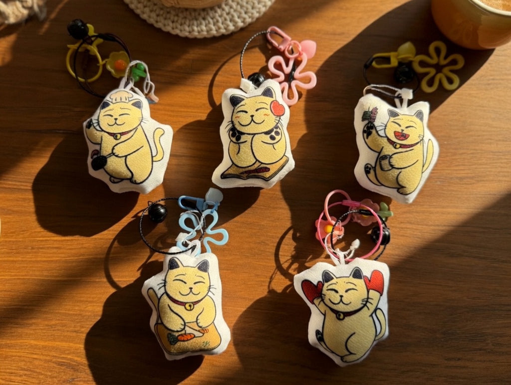 Small Plush Cat Keychain