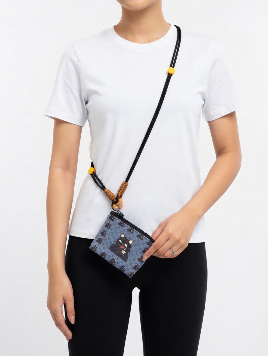 Cat-Themed Mini Crossbody Pouch