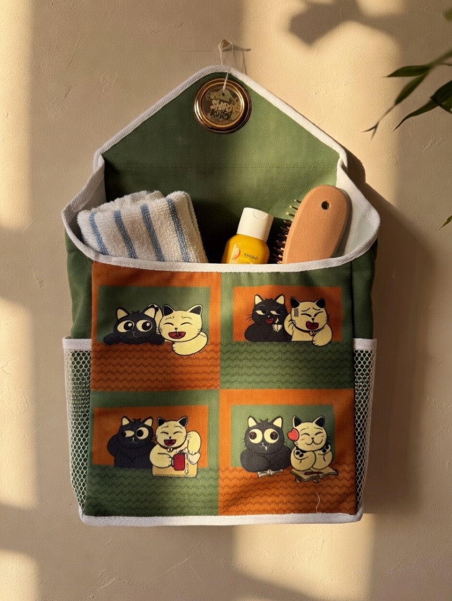 Cat-Themed Hanging Wall Organizer