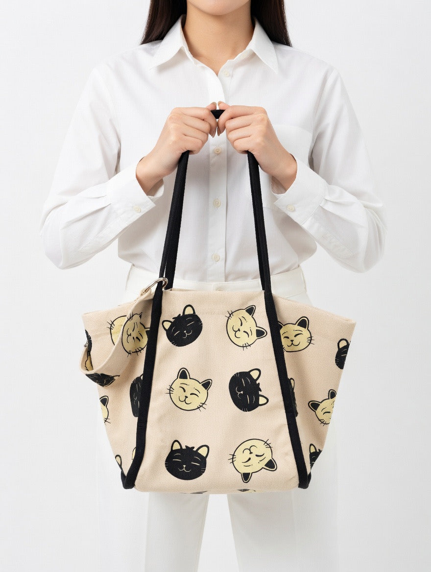 Cat Everyday Structured Tote Bag