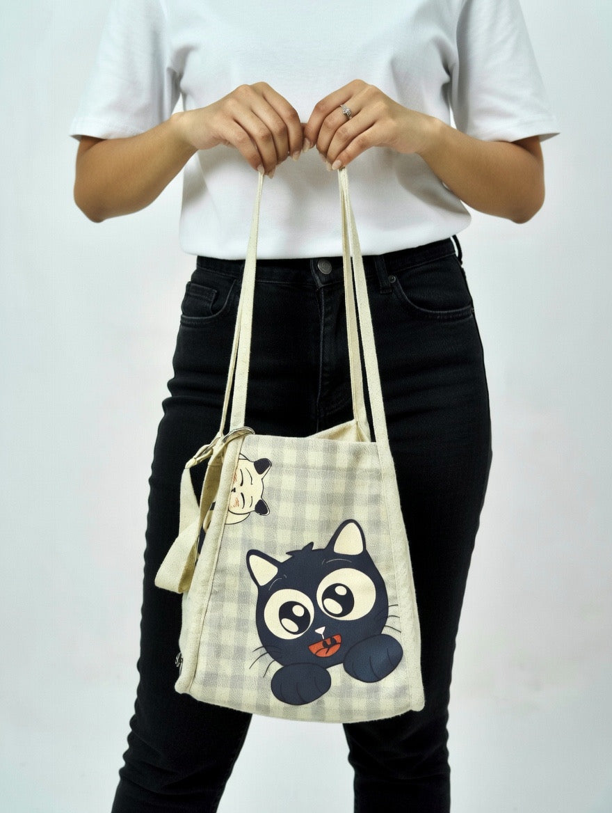 Cat Everyday Structured Tote Bag