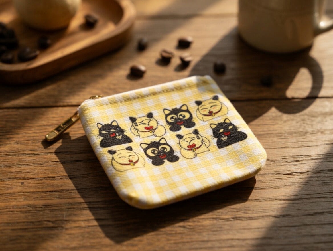 Cat-Themed Mini Coin Pouch