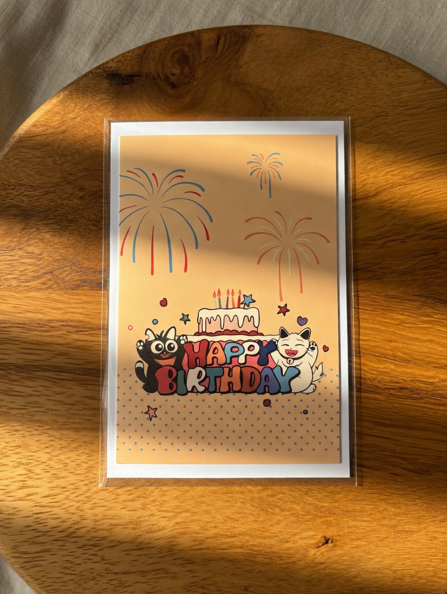 Cat-Themed Greeting Card （Medium）