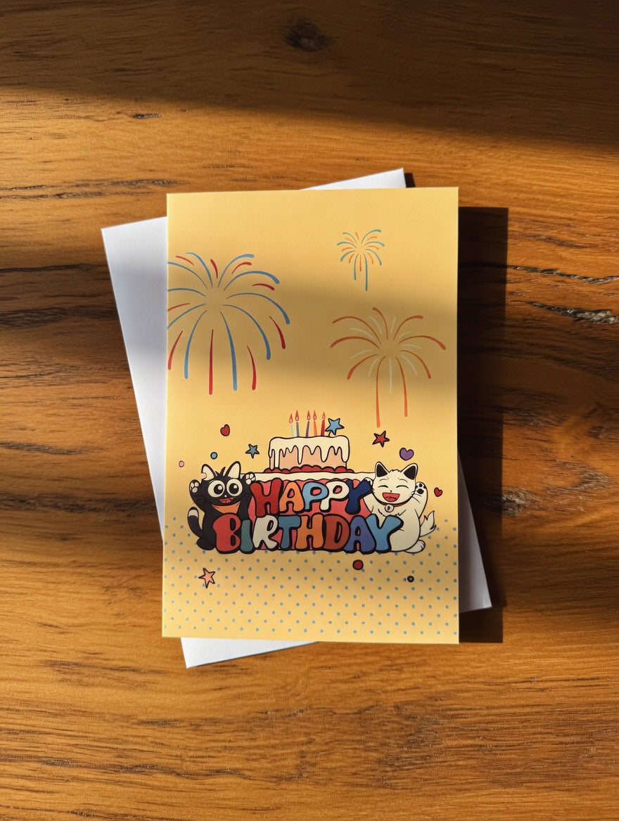 Cat-Themed Greeting Card （Medium）