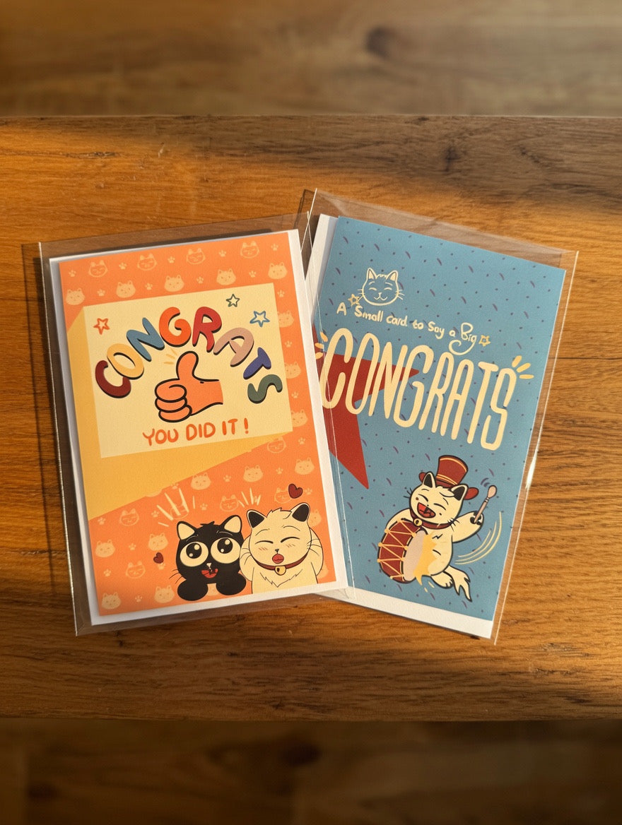 Cat-Themed Greeting Card （Medium）