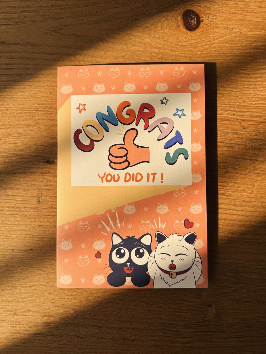 Cat-Themed Greeting Card （Medium）