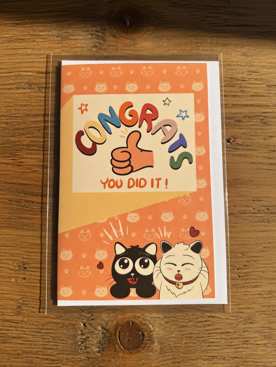 Cat-Themed Greeting Card （Medium）