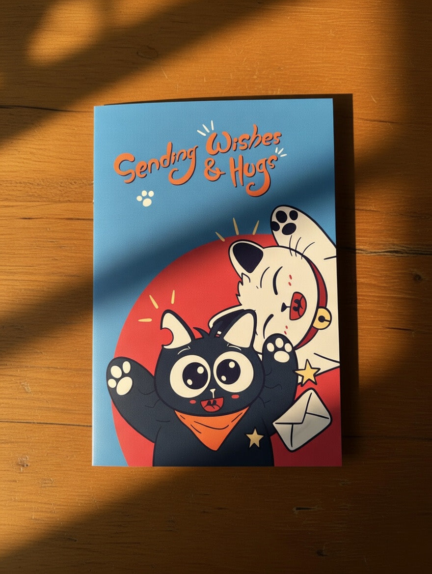 Cat-Themed Greeting Card （Medium）